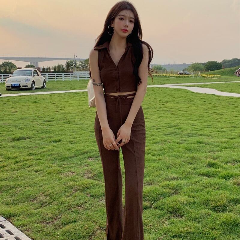 サマーTシャツ ワイドレッグパンツ 夏物 ワイドパンツ ヨーロピアン YY-ファッション68867939270