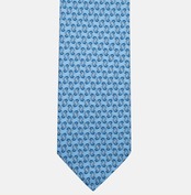 3-Fold Silk Tie, Floral Pattern, Grey - JA056337-9