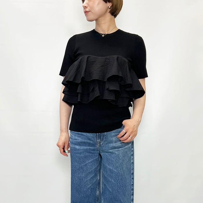 トップス HeRIN.CYE Feels flared zip tops Black HeRIN.CYE/へリンドットサイ | BIEN MORE Net Store ファッション