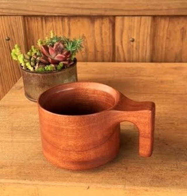 【☆小ぶりなマグカップ】木製マグカップ　wooden mag　ニヤトー