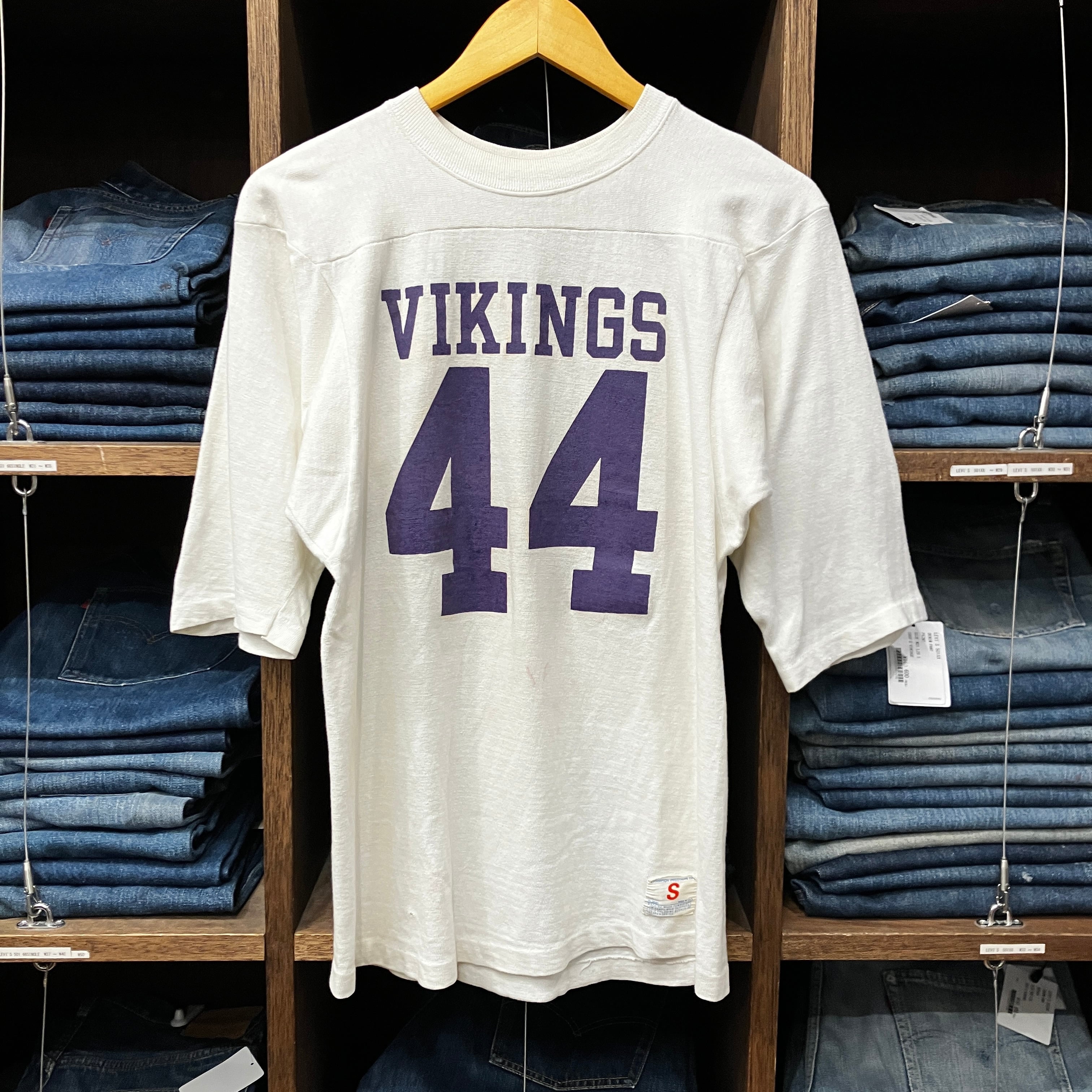 1970'S CHAMPION WHITE VIKING FOOTBALL T-SHIRT | safarionline