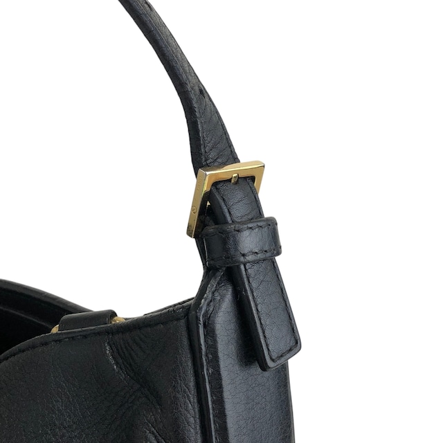 LOEWE ロエベ ショルダーバッグ ブラック アナグラム レザー 巾着 vintage ヴィンテージ オールド kwnn6u