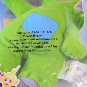 ☆DEADSTOCK / VINTAGE 1999☆【 Teletubbies ( テレタビーズ )】『 ディプシー 』 BURGER KING 限定ミールトイ カラビナぬいぐるみキーホルダー / プラッシュキーホルダー〚アメリカン雑貨 アメトイ〛