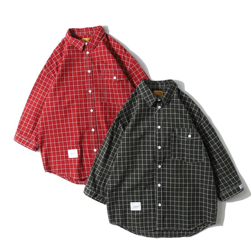 【新作】【送料無料】 Road、Vintage、Autumn Loose ese ArtStyleメンズワイルドチェックカーディガンラペルロングスリーブトップ-Alibaba 長袖 オータム 秋物 ビンテージ hip6-161144705334850