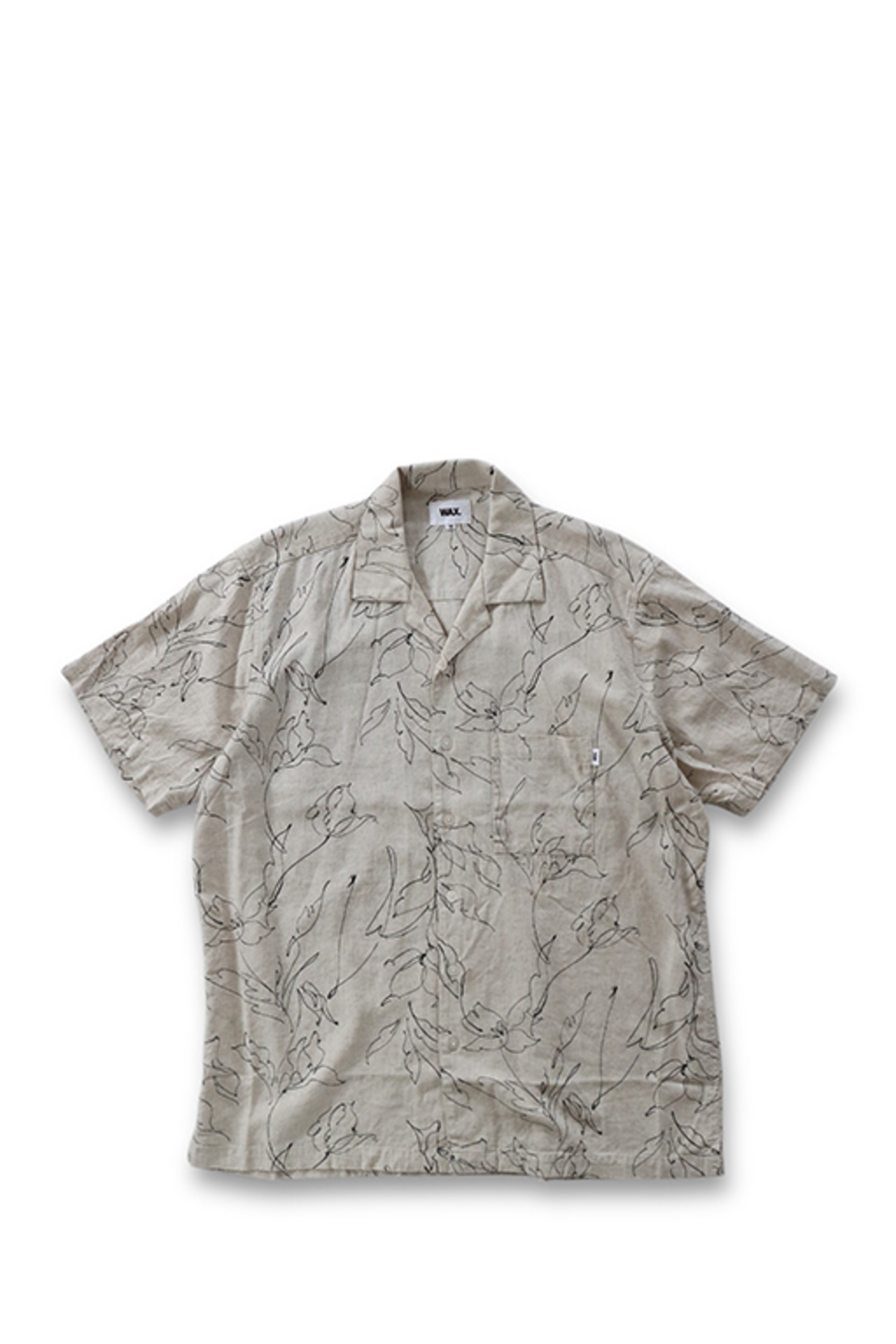 WAX(ワックス) "Printed Rayon Linen Shirts"(NAT)