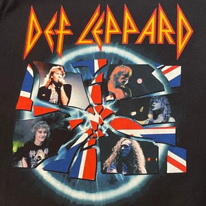 【DELTA】Def Leppard  バンドTシャツ フォトプリント ロゴ Mサイズ デフレパード ロックtシャツ US古着 アメリカ古着