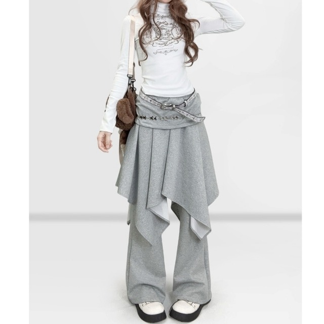 Fake layered sweatpants E7098