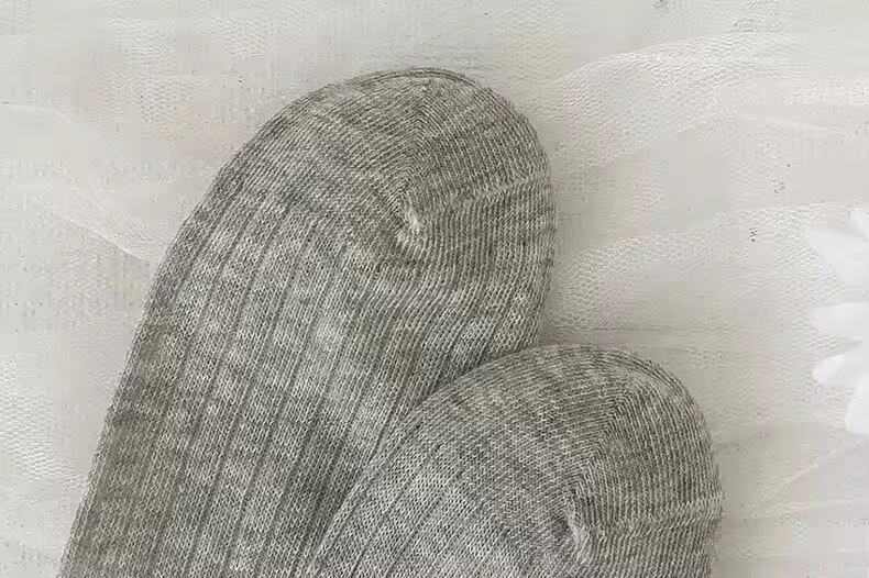 リボン＆フラワーボタン レイヤードソックス