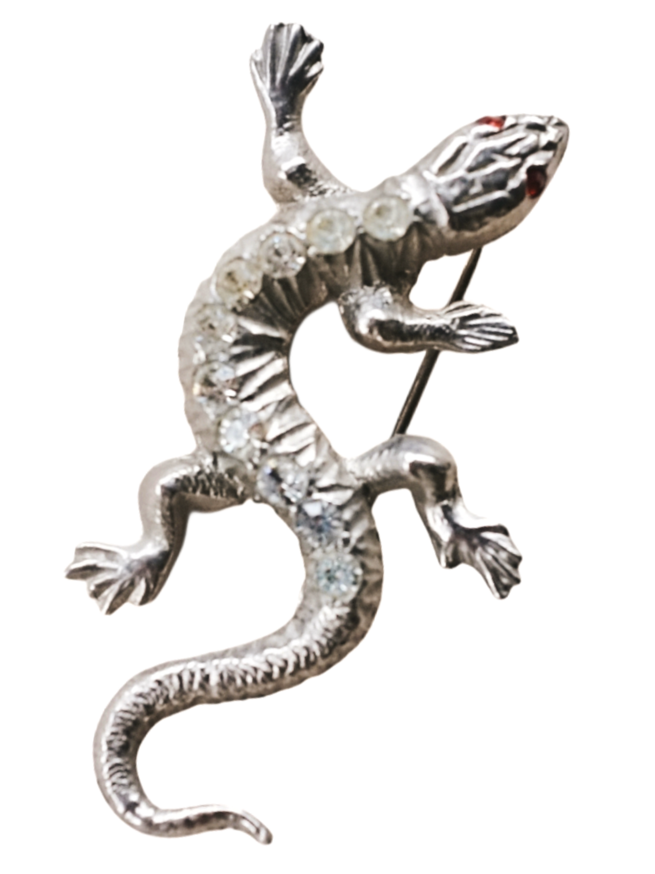 フランス 赤いお目目のトカゲさんとブローチ ヴィンテージ