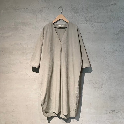 【evam eva】cotton v neck one-piece/E241T043