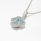 パライバトルマリン ネックレス pt950 / 0.210ct / 0.340ct