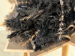 Silent（サイレント）｜プロポーズブーケ／12本のプリザーブドローズ ブラック