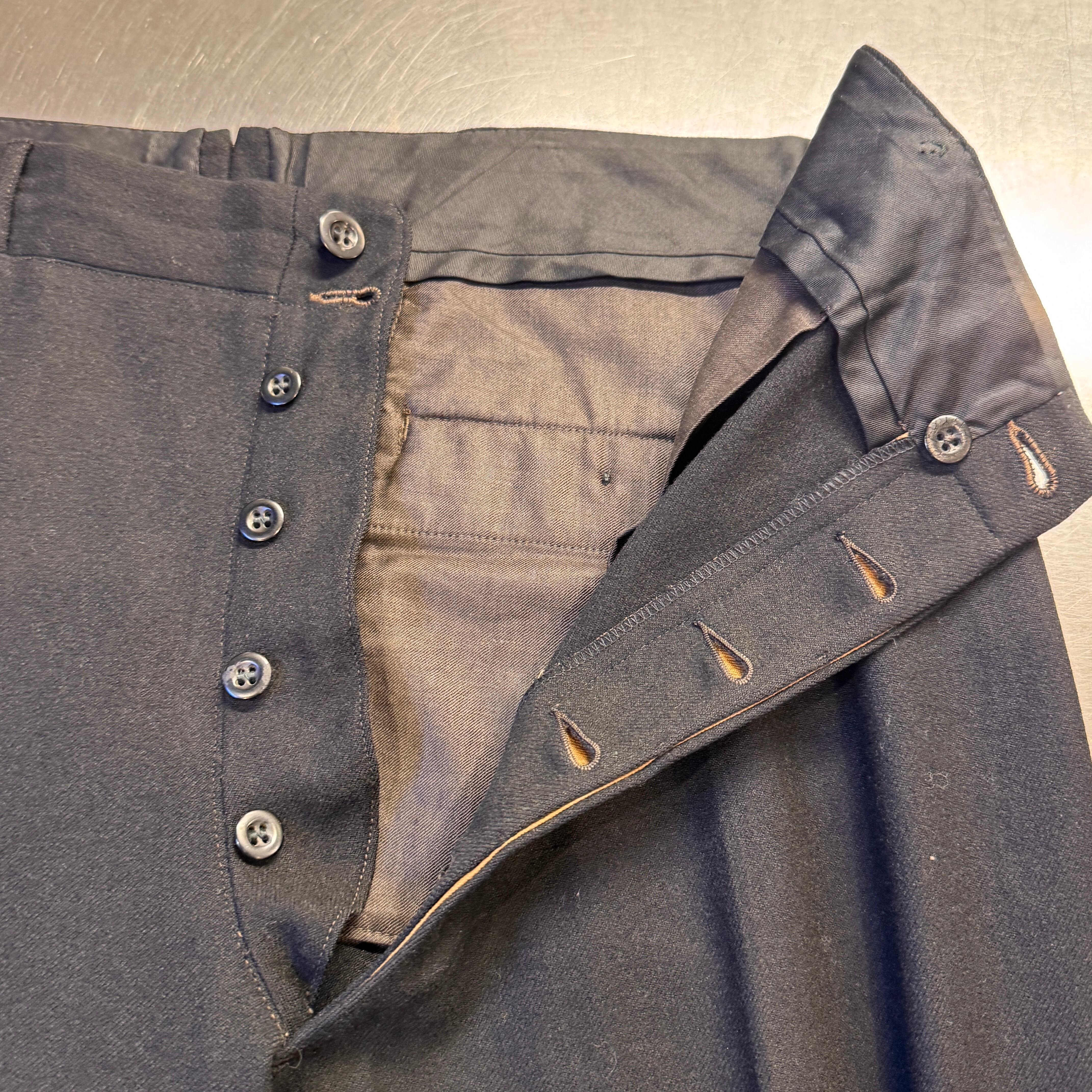 1950s WOOL SIDE LINE SLACKS BLACK | safarionline