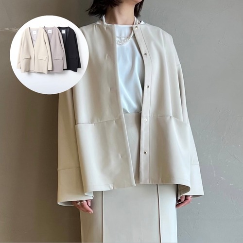 《ご予約〆切1/18まで・1/中旬ごろ入荷》きれいめダンボールノーカラーコート