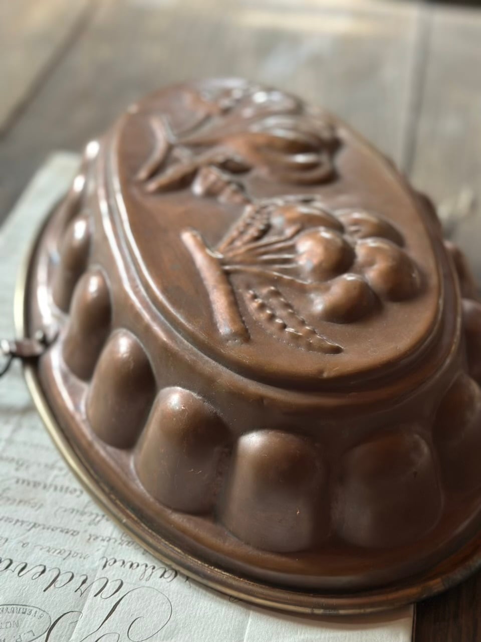 銅製 お菓子型 コッパーモールド ガーリックとチェリー | Brocante de