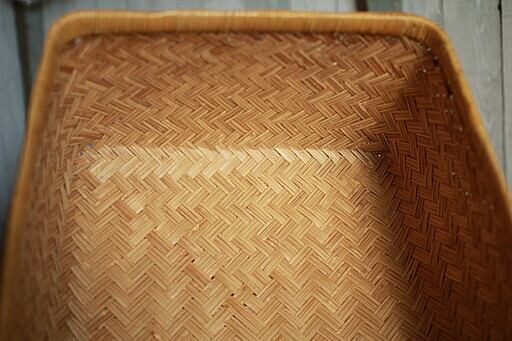 状態の良い古い竹編みの収納かご | denbee 古道具