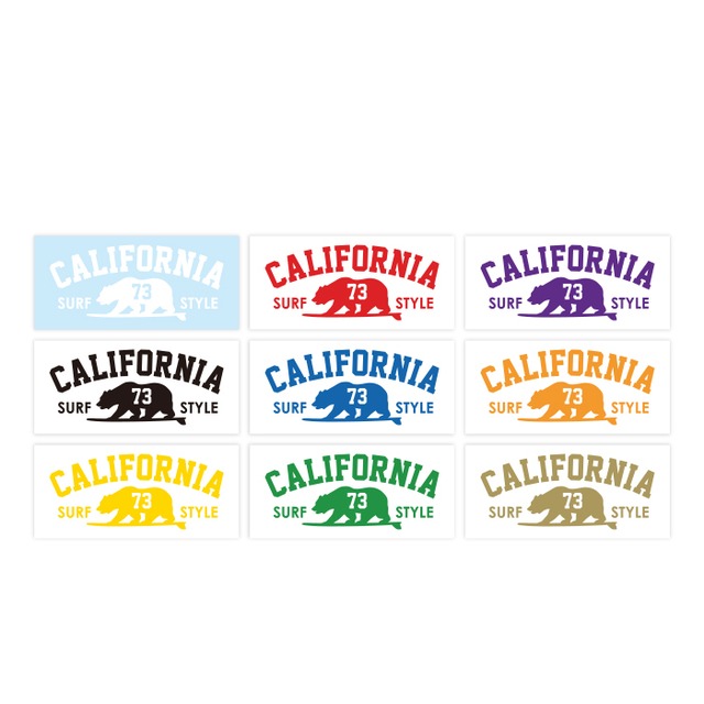 California Surf Style カリフォルニア サーフスタイル 熊 ステッカー So Sticker Work California Surf Style カリフォルニア サーフスタイル 熊 ステッカー So Sticker Work