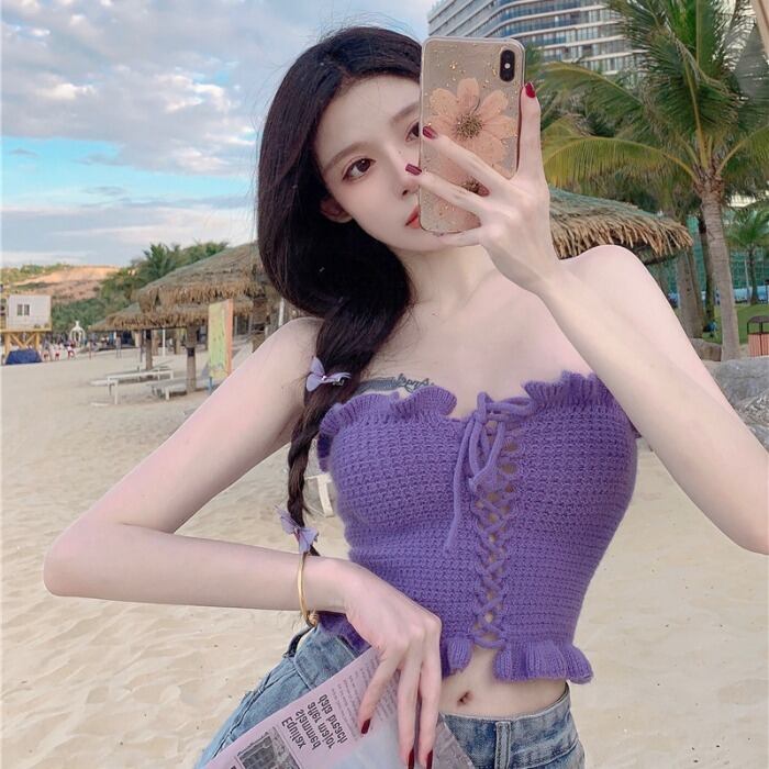 サマートップス ショートレディース 大人ガーリー スウィート キュート カジュアル 夏物 ドラファッションホール93339815638