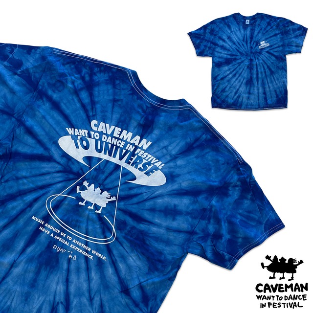 【CAVEMAN】「Blue Gravity」  S/S T-shirt【caveman want to dance in festival】td10-caveman-BlueG