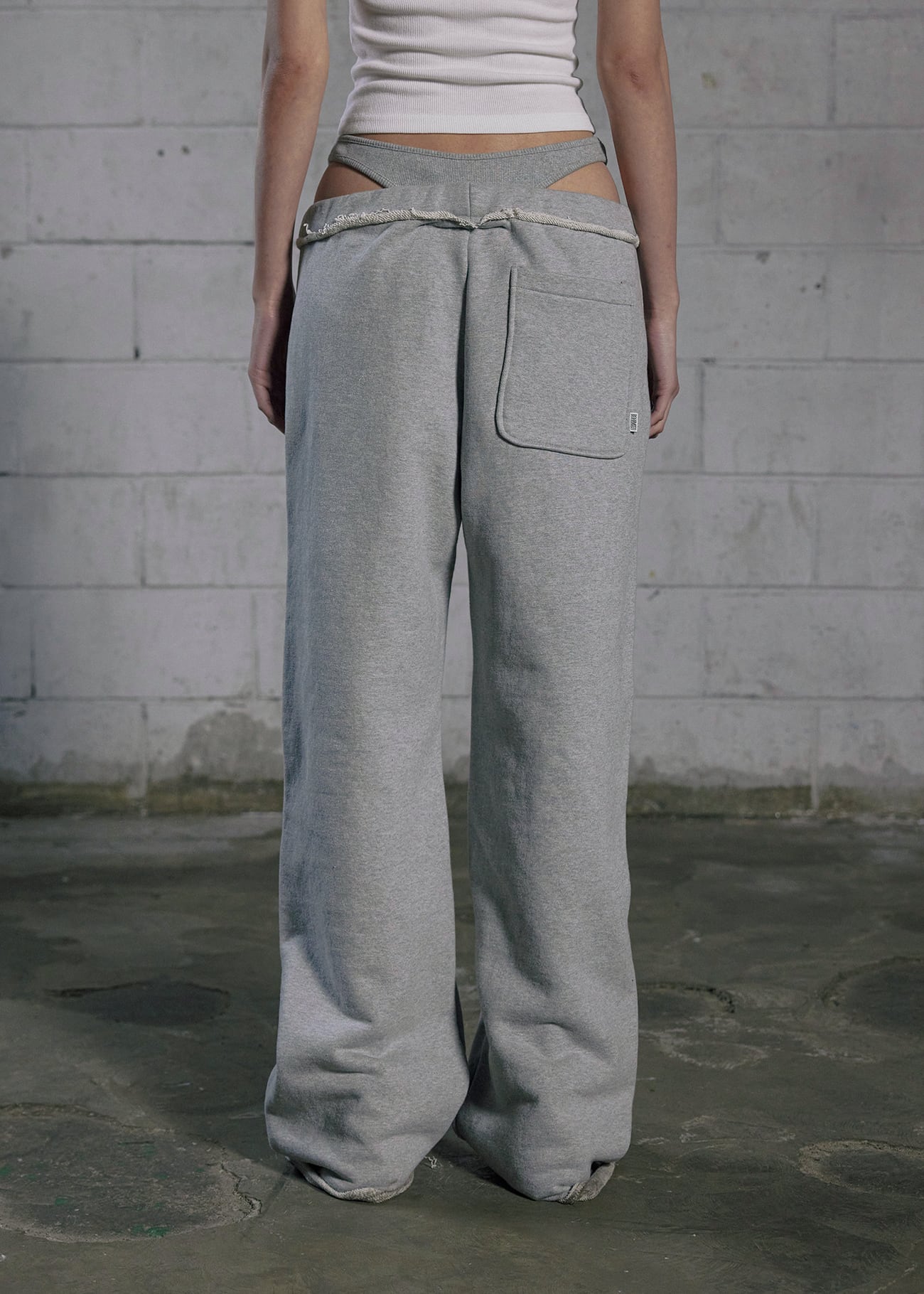 BOHEMIAN SEOUL] SCULPT SWEAT PANTS, MELANGE GRAY 正規品 韓国