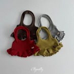 【 ELLY MOLLY / 予約 】Wool rib halter sleeveless