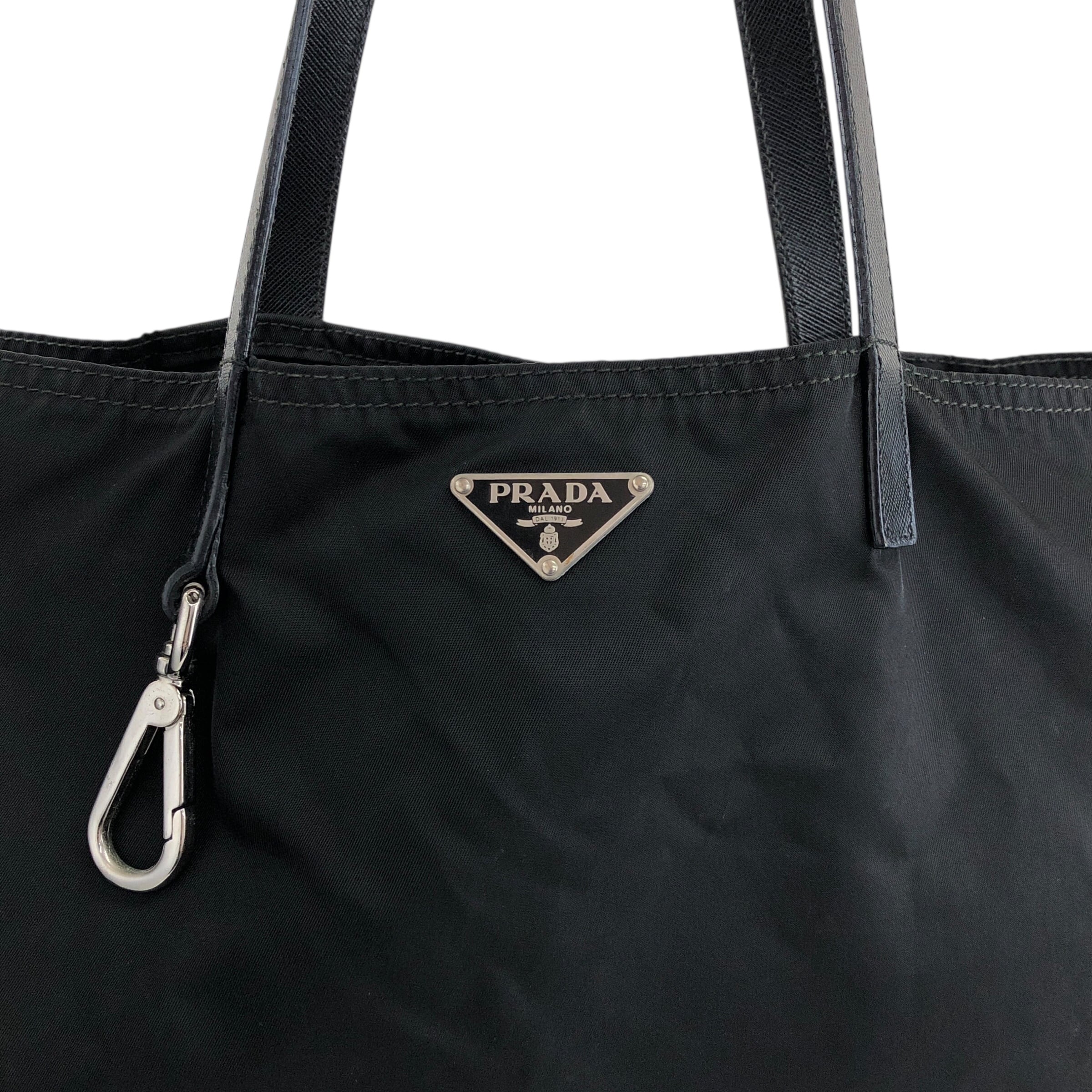 PRADA プラダ トートバッグ ブラック トライアングルロゴ ナイロン