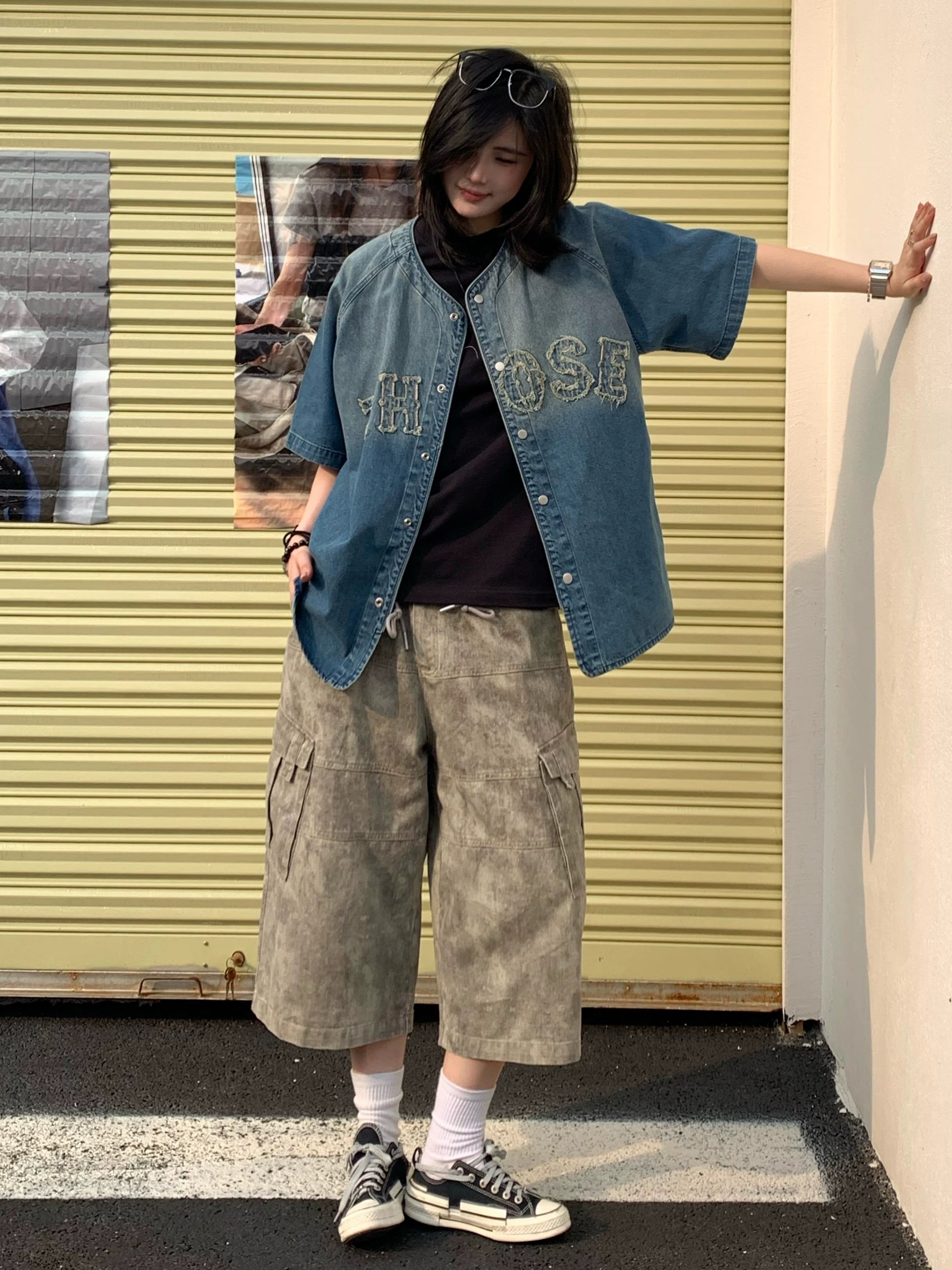 ヴィンテージデニムベースボールシャツ / VINTAGE DENIM BASEBALL