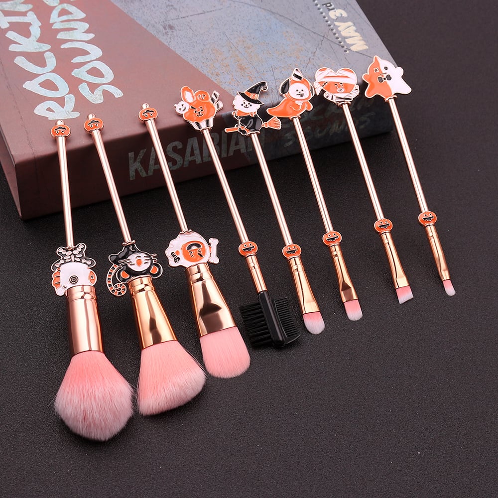 A00200o】BT21 人気漫画 8pcs ハロウィン 韓国スタイル メイクブラシ