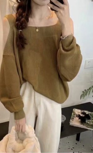 オープンショルダー ニット　AJ−4Z4039-519