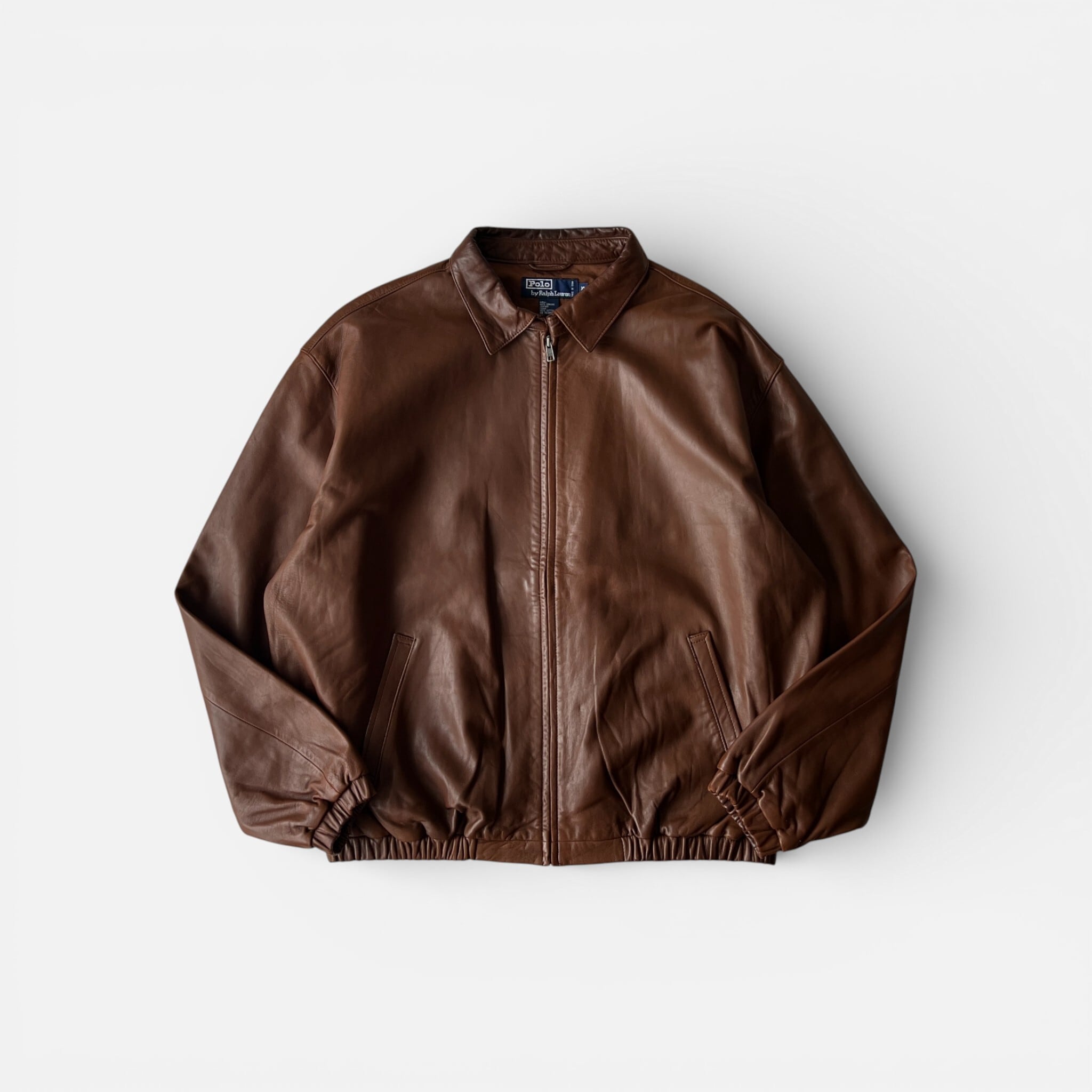 90s POLO by Ralph Lauren Lamb Leather Blouson Black L | assemble store
