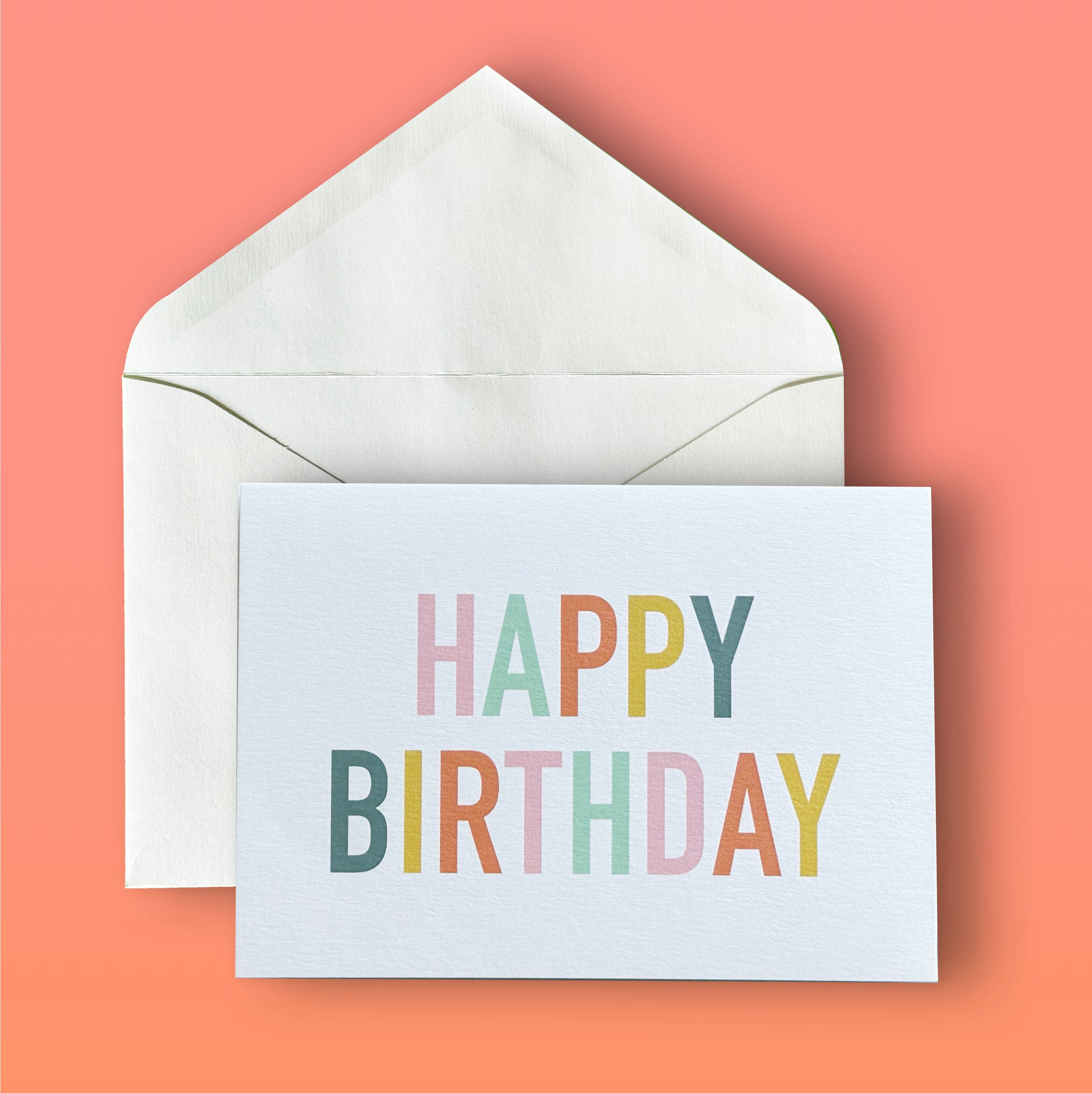 バースデーカード／ HAPPY BIRTHDAY／White×Variety