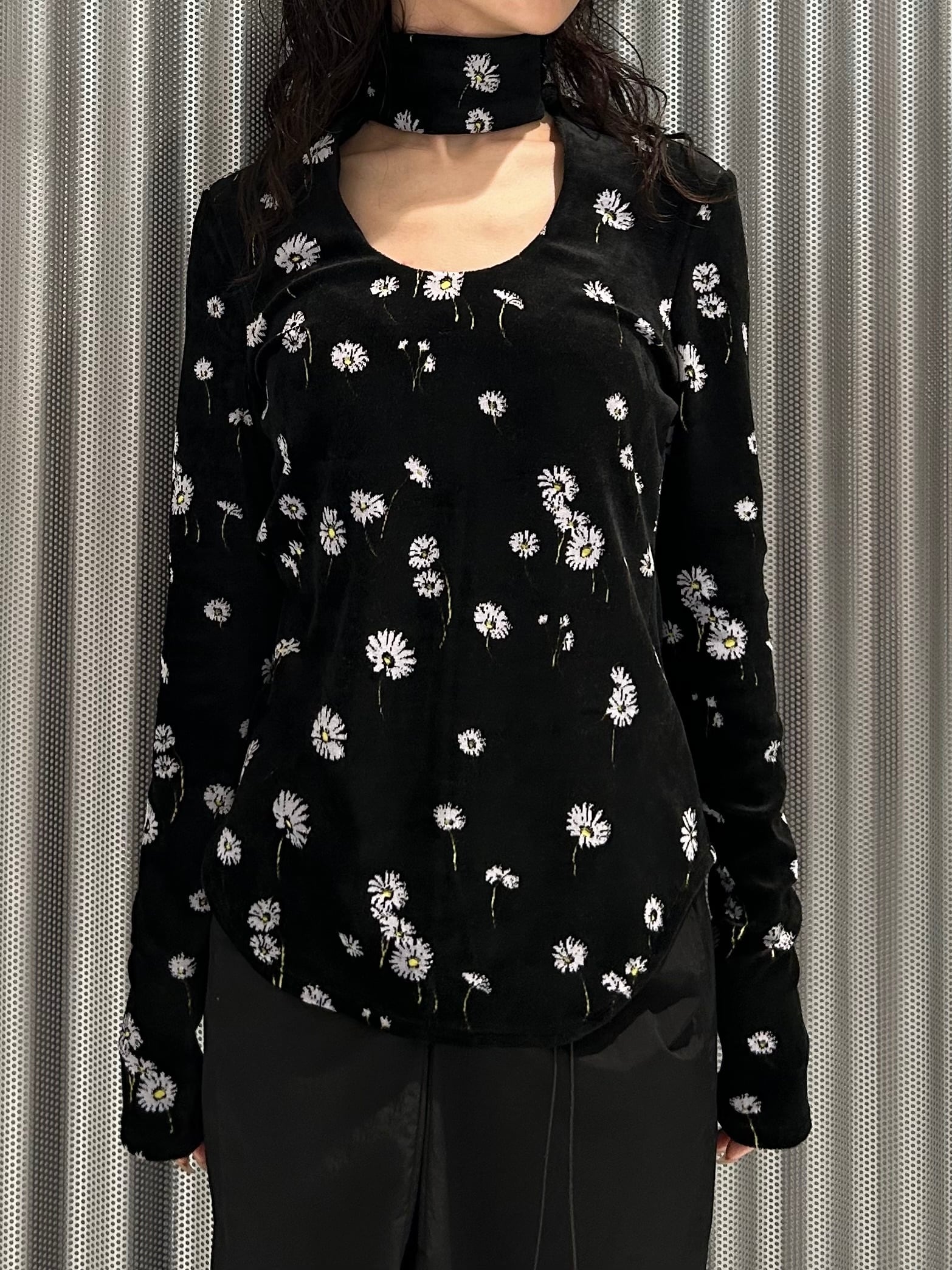 26SS】Mame Kurogouchi マメ クロゴウチ / Floral Motif Silk Belt