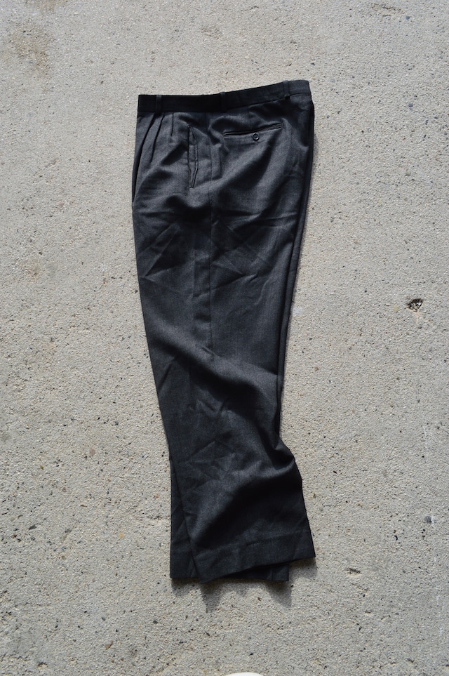 BRANDINI LE COLLEZIONI 90's From USA 3Tuck Old Summer Wool Slacks With YKK Aluminum Old Zipper US古着 オールドスラックス 90s 3タックスラックス