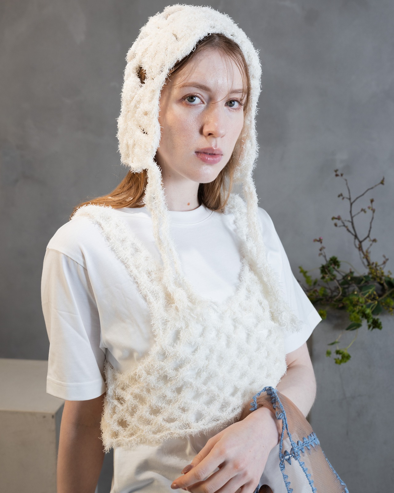 Canapa Touch Fancy Crochet Vest Knit