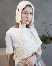 Canapa Touch Fancy Crochet Vest Knit