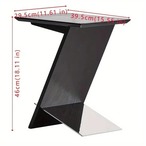 サイドテーブル　スモールサイドエンドテーブル Z字型のデザイン　モダン　シンプル　 小物置き　コーヒーテーブル　黒　ブラック