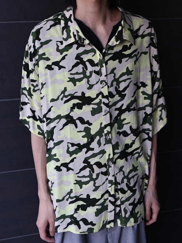 camouflage over shirt