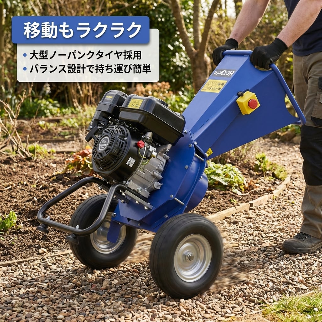 ウッドチッパー エンジン式 粉砕機 木材粉砕機 最大70mm対応 7.5馬力 送料無料 ウッドチッパー 粉砕機 破砕機 エンジン式 7.5馬力 最大処理