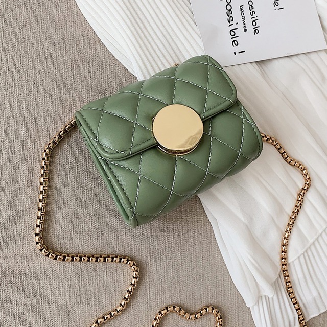 ミニチェーン レッド スクウェア メッセンジャーバッグ ミニバッグ 手作りハンドバック48517670173