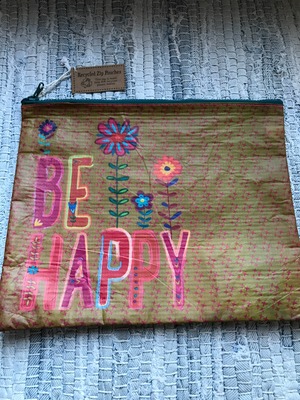 “Be Happy” Pouches