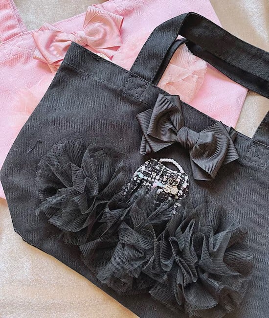 CLOSE SALE★bg0188-キャンバストートS《リボンコサージュドレス》