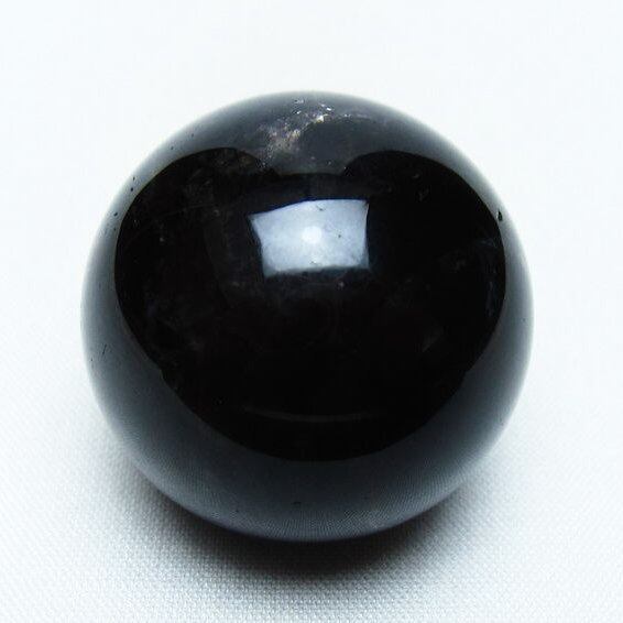 黒水晶 丸玉 34mm モリオン スフィア 置物 一点物 141-8238