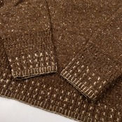 Karl Helmut カールヘルム 花柄刺繍 アルパカ混 ネップ ウールニット セーター サイズ M /ブラウン/メンズ/ピンクハウス