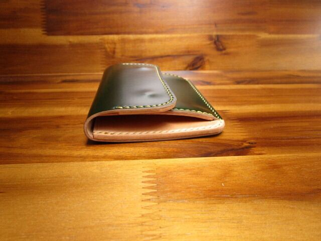 カードも入る コインケース レーデルオガワ コードバン グリーン