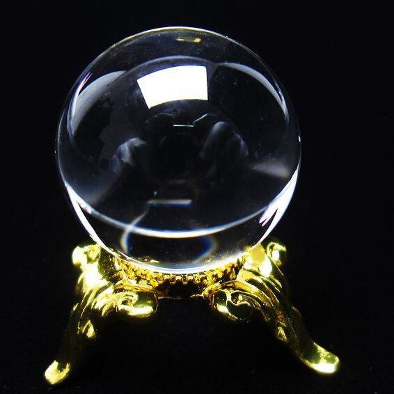 水晶 丸玉 ブラジル産 20mm 一点物 141-6358