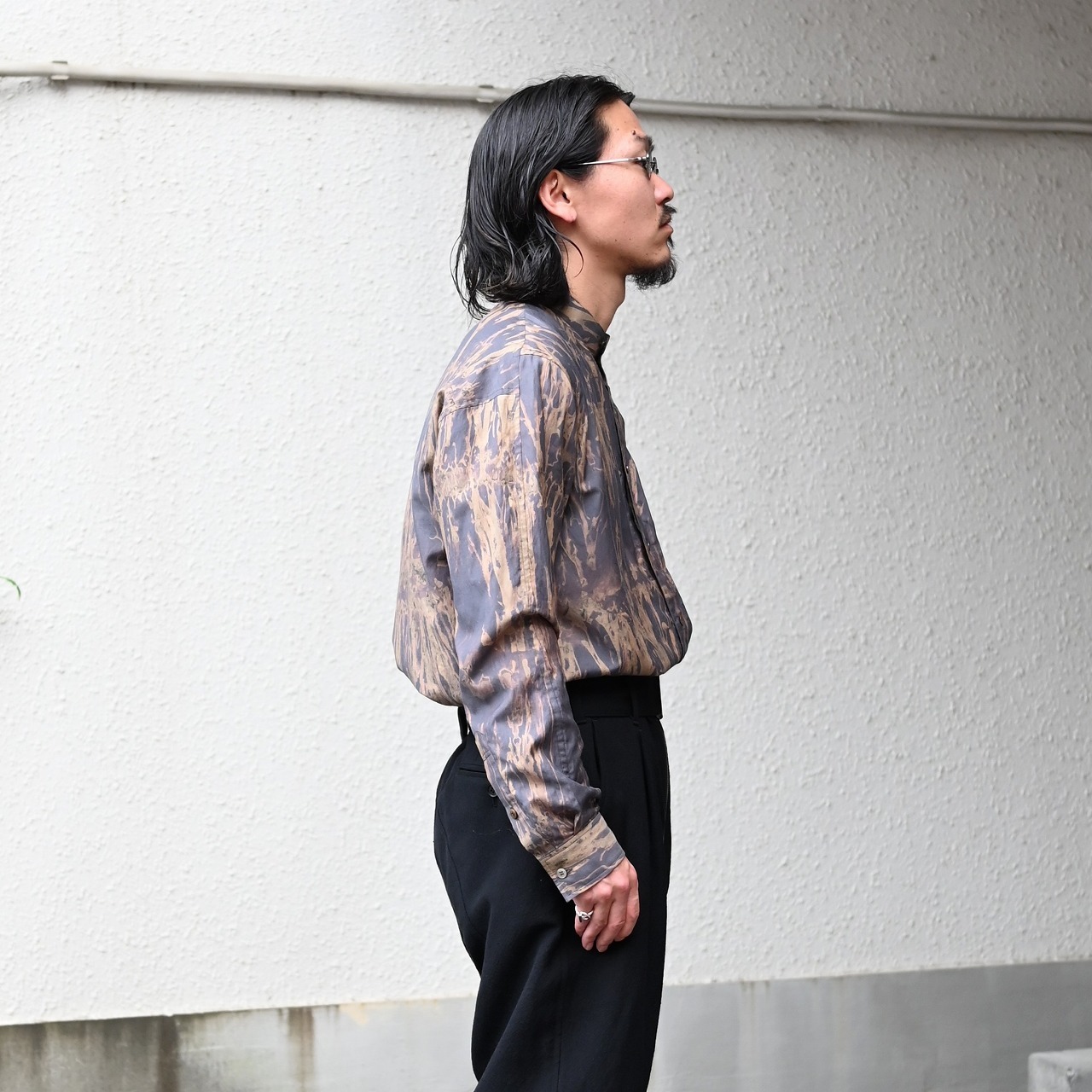 Nonnotte(ノノット)Minimum Smoking Jacketと山内(ヤマウチ)ツナギパンツコーディネート