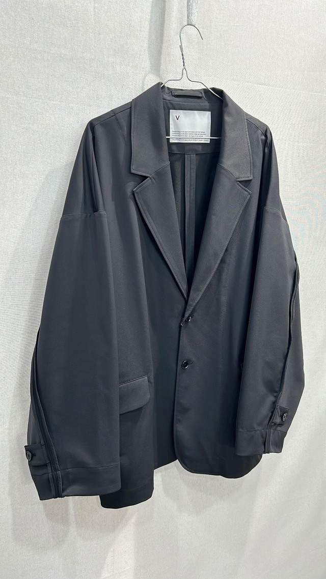 【VOAAOV】VOJK-L22 Relux Tech Chino Big Tailored Jacket / Black
