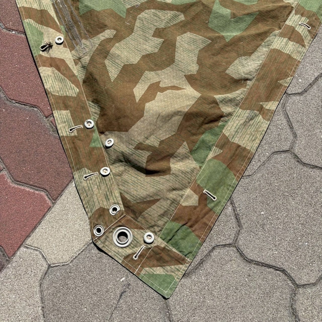 貴重 40s German Army ドイツ軍 実物 M-31 Splinter Camo Zeltbahn WW2