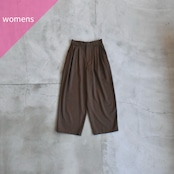 MANON | WOOL MIX THREE TUCK WIDE PANTS　ウール タック ワイド パンツ