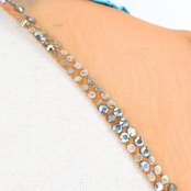 社交ダンス 衣装 ラテン ドレス ワンピース 水色 デモ 競技 ダンス パーティ 発表会 スタイリッシュ ブルー系 ベージュ系 アシンメトリー おしゃれ 華やか ステージ用 演出衣装 パフォーマンス用 コスチューム フォーマル レディース